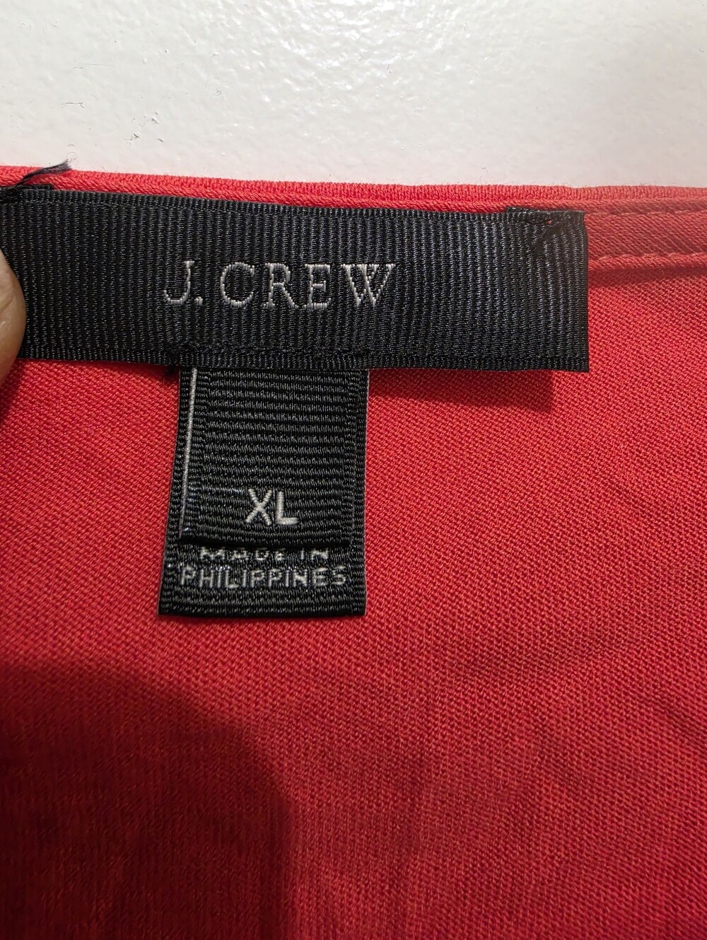 J. Crew Bright Red Crochet Sleeve Short-Sleeve Top - Picture 5 of 7